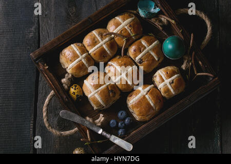 Hot cross buns Stock Photo