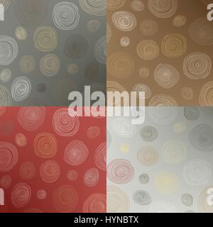 Stylized wooden spirals, hand drawn seamless pattern for interior design, wallpapers and ceramic tiles Stock Vector