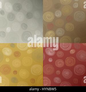 Stylized wooden spirals, hand drawn seamless pattern for interior design, wallpapers and ceramic tiles Stock Vector