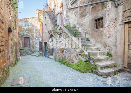 Scenic sight in Blera, medieval village in Viterbo Province, Lazio, central Italy Stock Photo