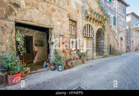 Scenic sight in Blera, medieval village in Viterbo Province, Lazio, central Italy Stock Photo