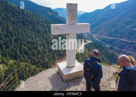 The Holy Monastery of Mega Spileo. It is the oldest in Greece and one of the most impressive christian orthodox pilgrimages Stock Photo