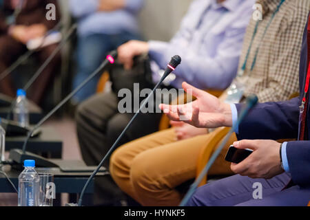 Speaker at a business conference Stock Photo