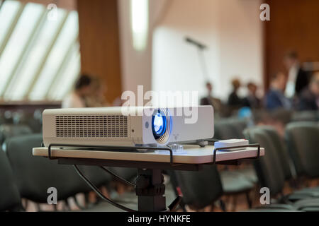 Projector demonstrates the presentation Stock Photo