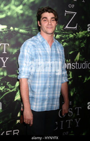 Hollywood, California, USA. 05th Apr, 2017. RJ Mitte at the Los Angeles Premiere Of James Gray's The Lost City Of Z on April 5, 2017 in Hollywood, California. Credit: David Edwards/Media Punch/Alamy Live News Stock Photo