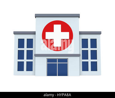 Hospital Building Isolated Stock Photo