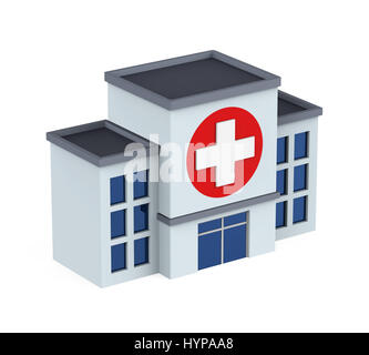 Hospital Building Isolated Stock Photo