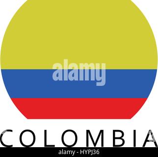 colombia flag illustrated on a white background in vector Stock Vector