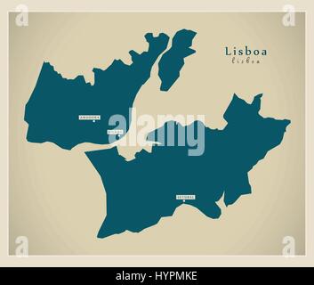 Districts of Portugal. Map of Regional Country Administrative Divisions  Stock Vector - Illustration of administrative, divided: 146003119