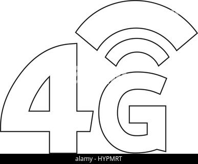 4G Wireless Wifi icon Stock Vector