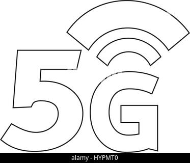 5G Wireless Wifi icon Stock Vector