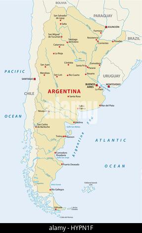 argentina map Stock Vector