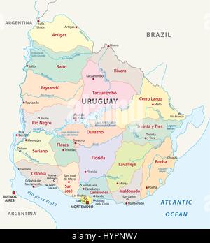 Political map of Uruguay Stock Vector Image & Art - Alamy