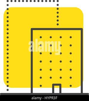 building Line Icon Style Stock Vector
