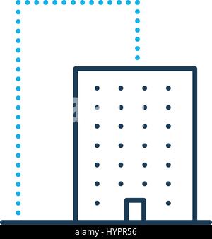 building Line Icon Style Stock Vector