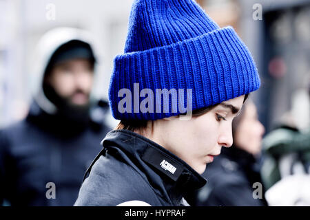 Streetstyle at Aalto, Paris Fashion Week Women Fall/Winter 2017, Paris, France Stock Photo