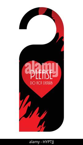 door knob with Valentines day design Stock Vector
