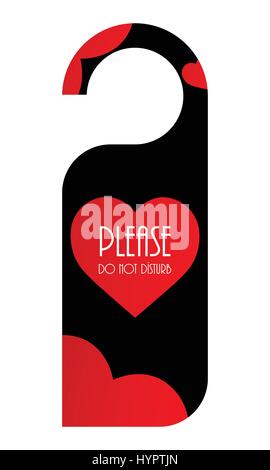 door knob with Valentines day design Stock Vector