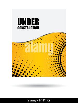 vector brochure template design, under construction dotted flyer Stock Vector