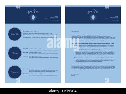 modern cv template, special resume design Stock Vector