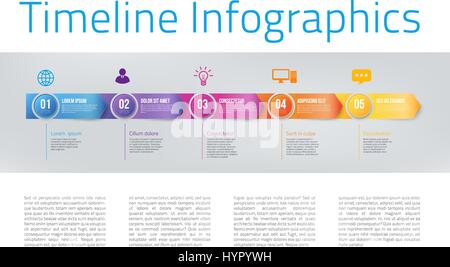 Infographics with steps or options Stock Vector