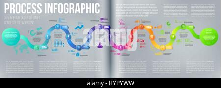 Infographics arrow timeline hystory template Stock Vector