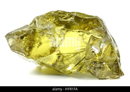 natural citrine from Brazil isolated on white background Stock Photo