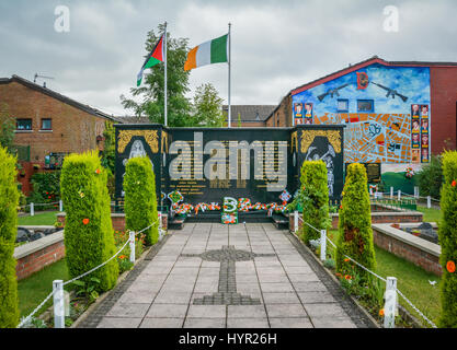 Memorial garden in Falls Road, Belfast, Northern Ireland Memorial garden in Falls Road, Belfast, Northern Ireland