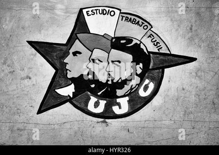 Young communist league, Havana, Cuba Stock Photo