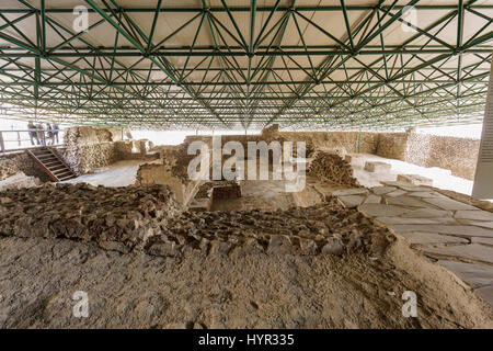 Mexico City, FEB 19: The historical and beautiful Templo Mayor Museum on FEB 19, 2017 at Mexico City Stock Photo