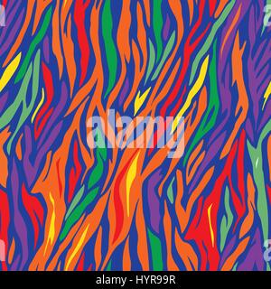 colored vector geometric seamless zebra pattern design Stock Vector