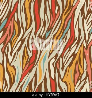colored vector geometric seamless zebra pattern design Stock Vector
