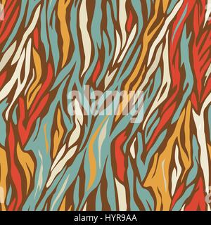 colored vector geometric seamless zebra pattern design Stock Vector