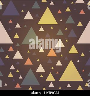 seamless vector geometric triangle pattern with removable lens effect Stock Vector