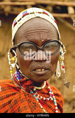 Africa, Tanzania, masai woman Stock Photo