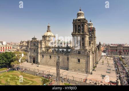 Mexico, Mexico City, The Metropolitan Cathedral of the Assumption of Mary Stock Photo