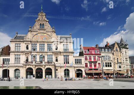 The Royal Dutch Theatre built in 1899 and home to the NTGent. Stock Photo