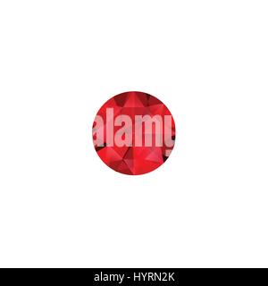 Ruby stone luxury jewel vector isolated illustration Stock Vector