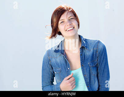 Close up portrait of an attractive young woman smiling Stock Photo