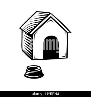 Doghouse icon isolated on white background. Stock Vector