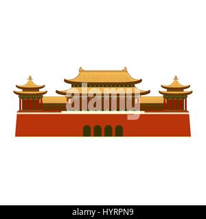 East Asian Building icon. Stock Vector