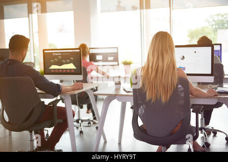 People working in the corporation Stock Photo