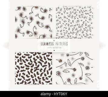 Set of abstract seamless patterns Stock Vector