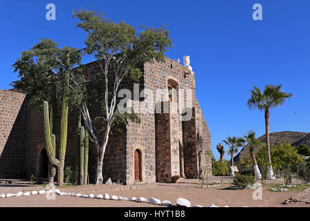 Mision Santa Rosalia de Mulege, Baja California Stock Photo