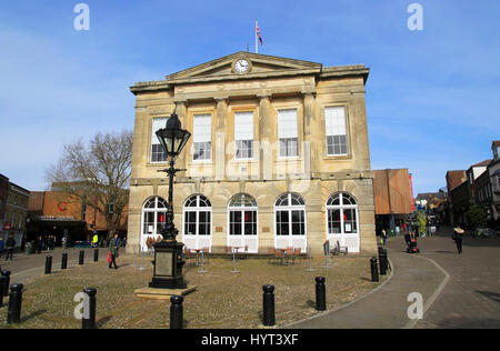 Georgian architecture of Guildhall building, Andover, Hampshire, England, UK built 1825 Stock Photo