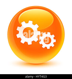 Process icon isolated on glassy blue round button abstract illustration ...