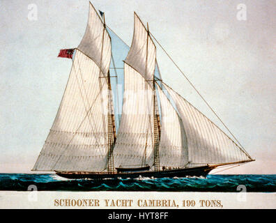 Schooner Yacht Cambria, 199 tons - First America's Cup Challenger Stock Photo