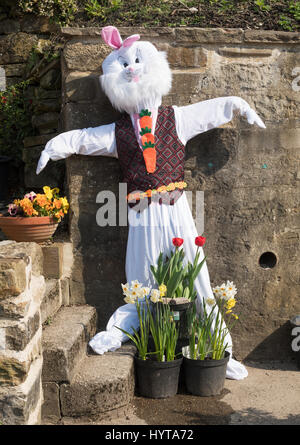 Easter Bunny mannequin in Wharton Park community garden, Durham City, England, UK Stock Photo