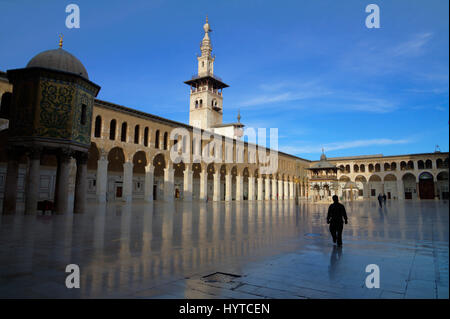 Inside of the Umayyad Mosque in Damascus, Syria Stock Photo