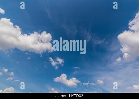 Clouds in the blue sky in summer Stock Photo